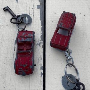 Classic Car Vintage Handmade Keychains (Set of Two)